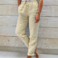 ⏳Time-Limited Special⏰Women's  Elastic Waist Cotton Linen Wide Leg Pants