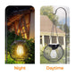 Vintage Metal Solar Lanterns 2PCS Upgraded Hanging Solar Lights Waterproof Outdoor Decorative Lights for Garden Yard Patio Pathway Solar Security Lights