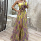 🌸Spring Specials💐 Multicolor Asymmetric Party Dress With Flower Details