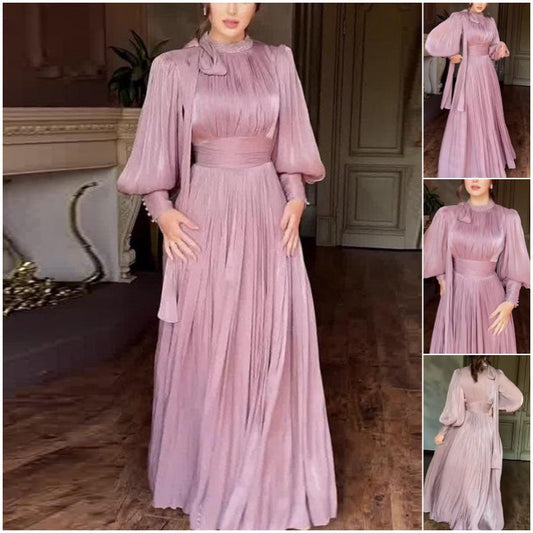 🌸Spring Specials💐 Women's Elegant Lantern Long-Sleeve Maxi Dress