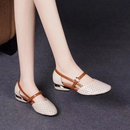 👡🎊Women's Closed-Toe Low Heel Sandals with Soft Sole🎊