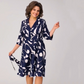 Elegant Versatile Glamorous Lapel Print Dress