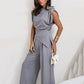 Women’s Elegant Solid Color Two-Piece Set