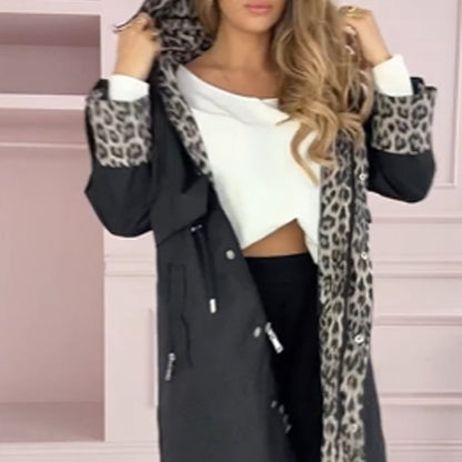 🌸Spring Specials🌸 Women's Stylish Hooded Leopard Print Jacket