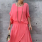 🌹Spring Promotion 50% OFF🌹Loose Top & Slit Wide-Leg Pants Chiffon 2-Piece Set