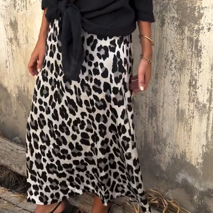 🧘Women's Casual Leopard Print Long Skirt🌟