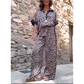 🌸Women's 2-Piece Leopard Print Outfit Button-Down Shirt & Wide-Leg Pants🌸
