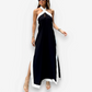 Women's Backless Halter Neck Split Maxi Dress
