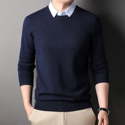 🔥🔥🔥Men's Fashion Faux Two-Piece Lapel Knit Shirt