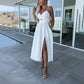 👗Summer New💕Women’s Spaghetti Straps High Slit Dress | Adjustable Spaghetti Straps | Side Thigh Split