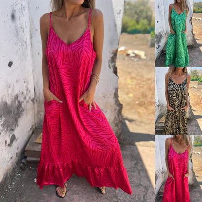 🌸Women's Printed Spaghetti Strap Maxi Dress🌸