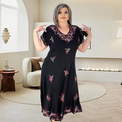 🌸Spring Specials💐 Plus Size V Neck Flowy Midi Dress