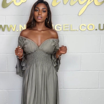 💕Spring New💕Women's Flowy Ruffle High Waist Dress