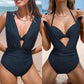 🌸Spring Specials💐 Women's Tie Solid Color Swimsuit 2-PCS Set