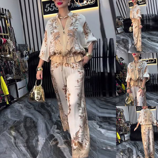 💕Limited Sale 50% OFF💕Women’s Elegant Zip-Up Two-Piece Set