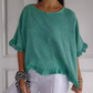 🌸Buy 2 Free shipping💕Women's Solid Round-Neck Short Sleeve Ruffle Tops
