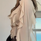 🩷Buy 2 Free shipping✈️📣🥰2025 Spring Sale: Big Discounts👚V-Neck Button Closure Ruffle Trimmed Blouse