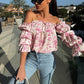 🌸🌸🌸Floral Print Smocked Off-the-Shoulder Top🌸🌸🌸