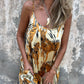 💙LAST DAY SALE 50% OFF💙Women's Printed Spaghetti Strap Backless Dress