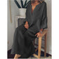 Women Summer Cotton Linen Large Swing Loose Dress