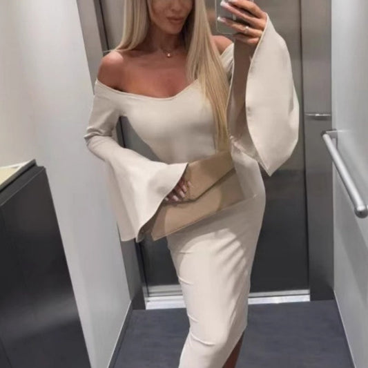 Spring Limited Time Half Price Offer - 🥰Off-Shoulder Bell Sleeve Midi Dress