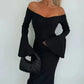 Spring Limited Time Half Price Offer - 🥰Off-Shoulder Bell Sleeve Midi Dress