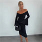 Spring Limited Time Half Price Offer - 🥰Off-Shoulder Bell Sleeve Midi Dress