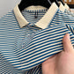 👕Men's Business Casual Striped Breathable Lapel T-Shirt