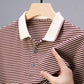 👕Men's Business Casual Striped Breathable Lapel T-Shirt