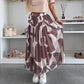 ☀️2025 Early Summer New 💜Trendy Print Elastic Waistband Flowy Maxi Skirt