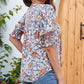💥This Week's Special Price🎁☀️🌺Floral V-neck Puff Sleeve Blouse For Women