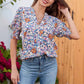 💥This Week's Special Price🎁☀️🌺Floral V-neck Puff Sleeve Blouse For Women