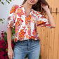 💥This Week's Special Price🎁☀️🌺Floral V-neck Puff Sleeve Blouse For Women