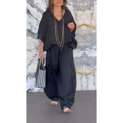 Women’s 2-Piece Cotton Linen Set