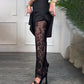 💕Limited Sale 50% OFF💕Sexy Lace Lined Wide Leg Pants