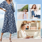 🌸Summer Sale -50% off🌸Women’s Elegant Floral Print V-Neck Long Dress