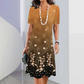 Women's Elegant Floral Print Round Neck Dress