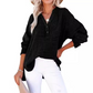 💖🔥Last Day Sale 50%🔥💖Women’s Casual Gauze Button Neck Long Sleeve Blouse