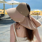 🌞2025 Summer Essentials😍 👒Large-brim Hollow Sunscreen Hat with Removable Neck Shawl