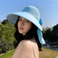 🌞2025 Summer Essentials😍 👒Large-brim Hollow Sunscreen Hat with Removable Neck Shawl