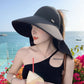 🌞2025 Summer Essentials😍 👒Large-brim Hollow Sunscreen Hat with Removable Neck Shawl