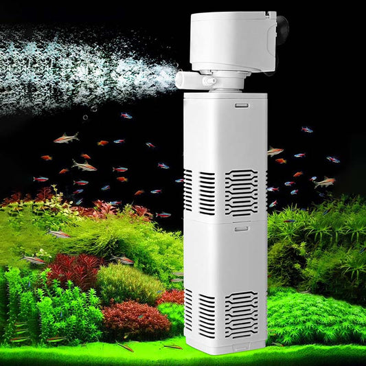 🌊🐟️4-in-1 Aquarium Filter - Filtration, Aeration, Waste Removal, Water Pumping