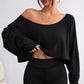 👚🌟️Limited Time 50% OFF🌀 Women's Long Sleeve Oversized Loose Off The Shoulder Crop Tops - Stylish Comfort, Free Spirit, Show Your Unique Charm!