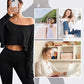 👚🌟️Limited Time 50% OFF🌀 Women's Long Sleeve Oversized Loose Off The Shoulder Crop Tops - Stylish Comfort, Free Spirit, Show Your Unique Charm!