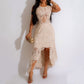 💕Limited Time 50% Off💕Women's Lace Hollow Out 2-Piece Set Sleeveless Top & Irregular Skirt
