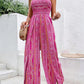 🌞Women's Printed High-Slit Strapless Jumpsuit💞