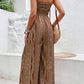 🌞Women's Printed High-Slit Strapless Jumpsuit💞
