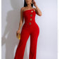 🎉What should I wear tomorrow? 💞Sleeveless Button Embellished Wide Leg Jumpsuit