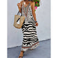 🌸Limited Sale 50% OFF🌸Zebra Leopard Print Slip Maxi Dress
