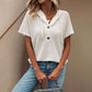 🍃Women's Solid Drawstring Hooded Short-Sleeve Tops
